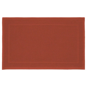 Tapis de bain pur coton 1700 g/m² uni orange Antica sienne