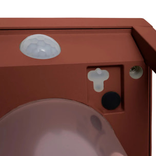 Lanterne Piky solaire acajou H40cm