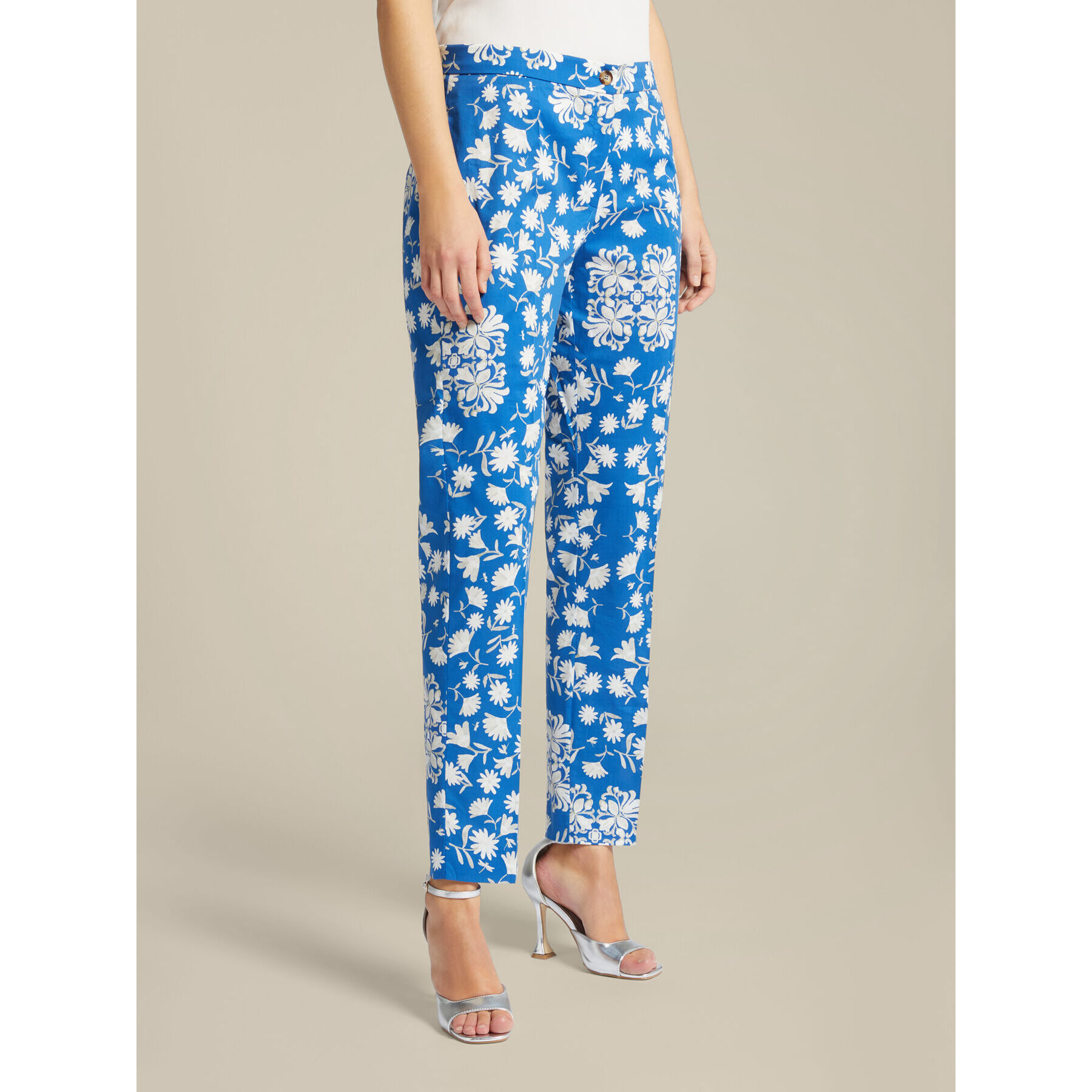 Elena Mirò - Pantalones estampados - Azul aciano