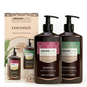 Huile de Coco - Coffret Ultra-Nourrissant Shampooing 400ml + Après-Shampooing 400ml