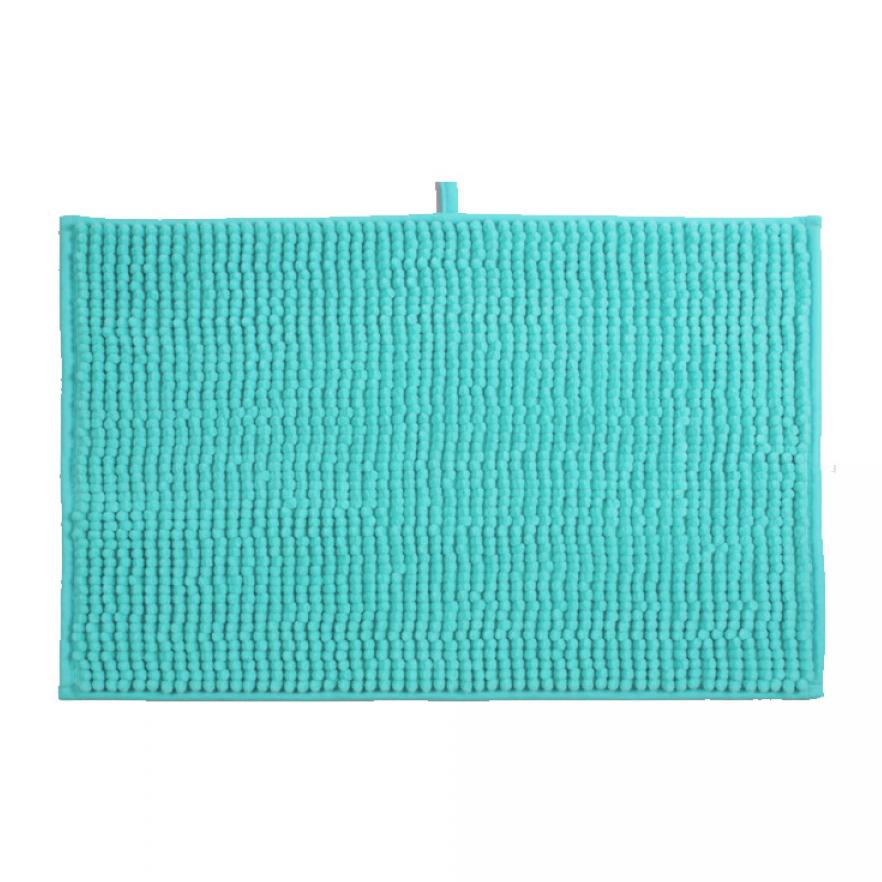 Alfombra de baño MSV ''Chenille'' antideslizante de microfibra en color azul 40 x 60 cm