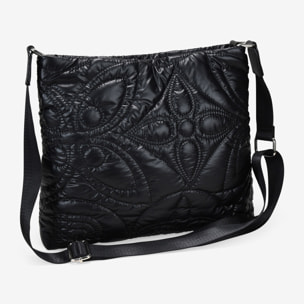 Bolso bandolera negro con bordados