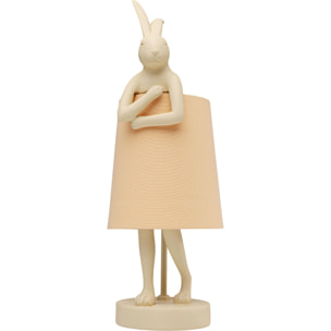 Lampe Animal lapin beige et pêche 50cm Kare Design