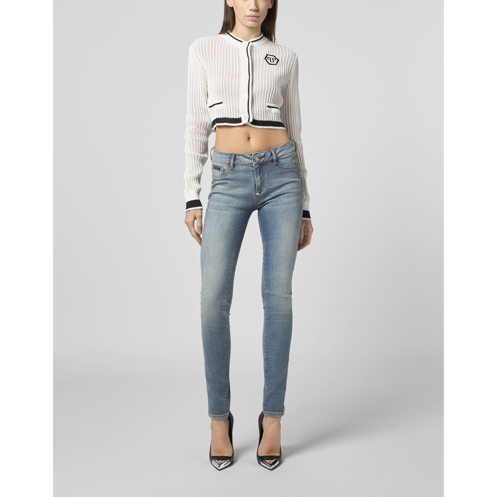 PHILIPP PLEIN Knitted Cardigan Hexagon Hexagon