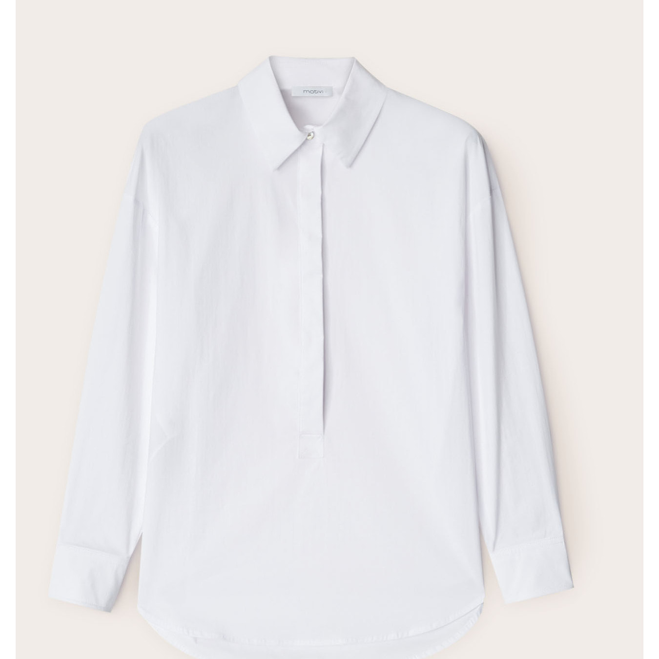 Motivi - Blusa con cuello de popelina - Blanco