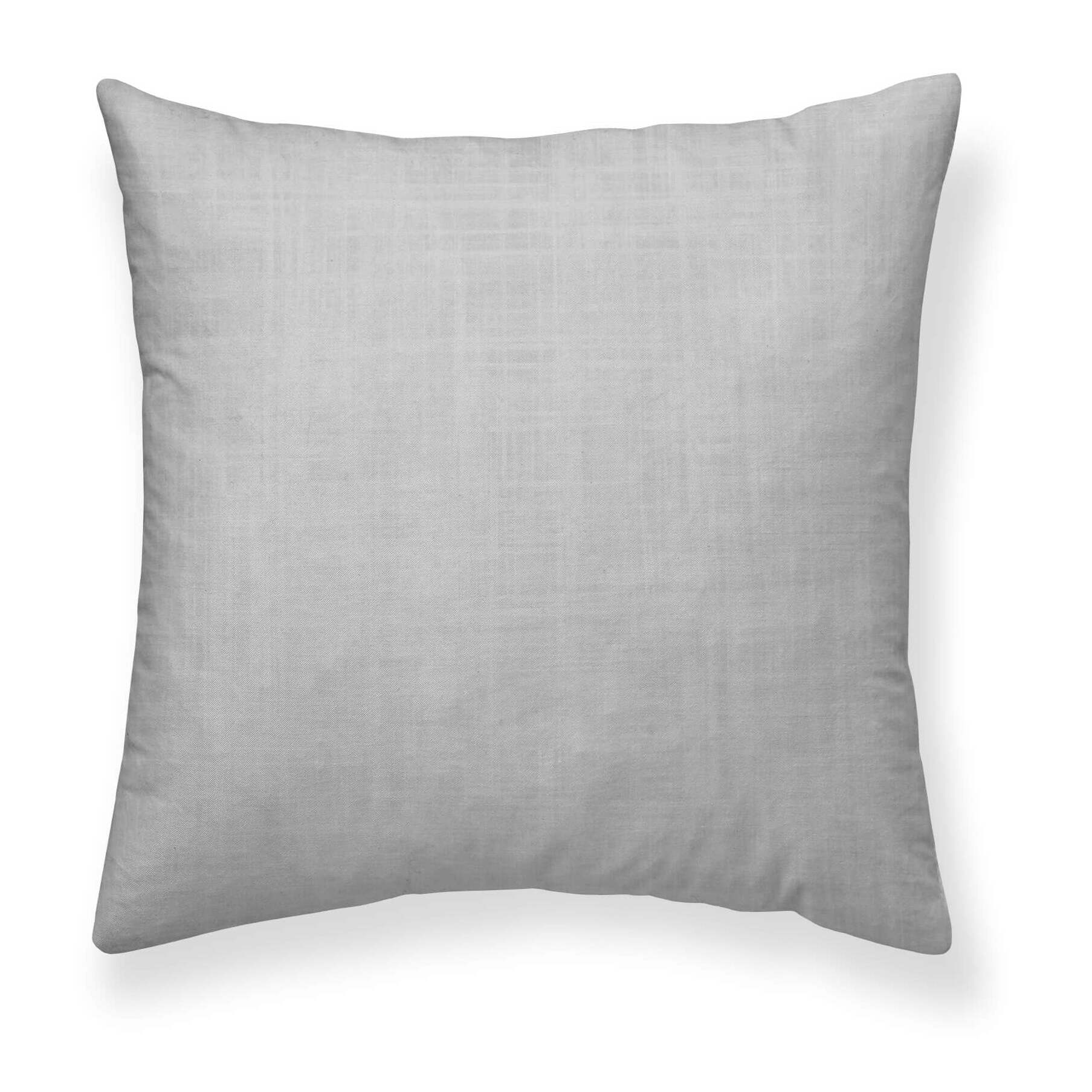 Housse de coussin 100% coton Gris 50x50 cm