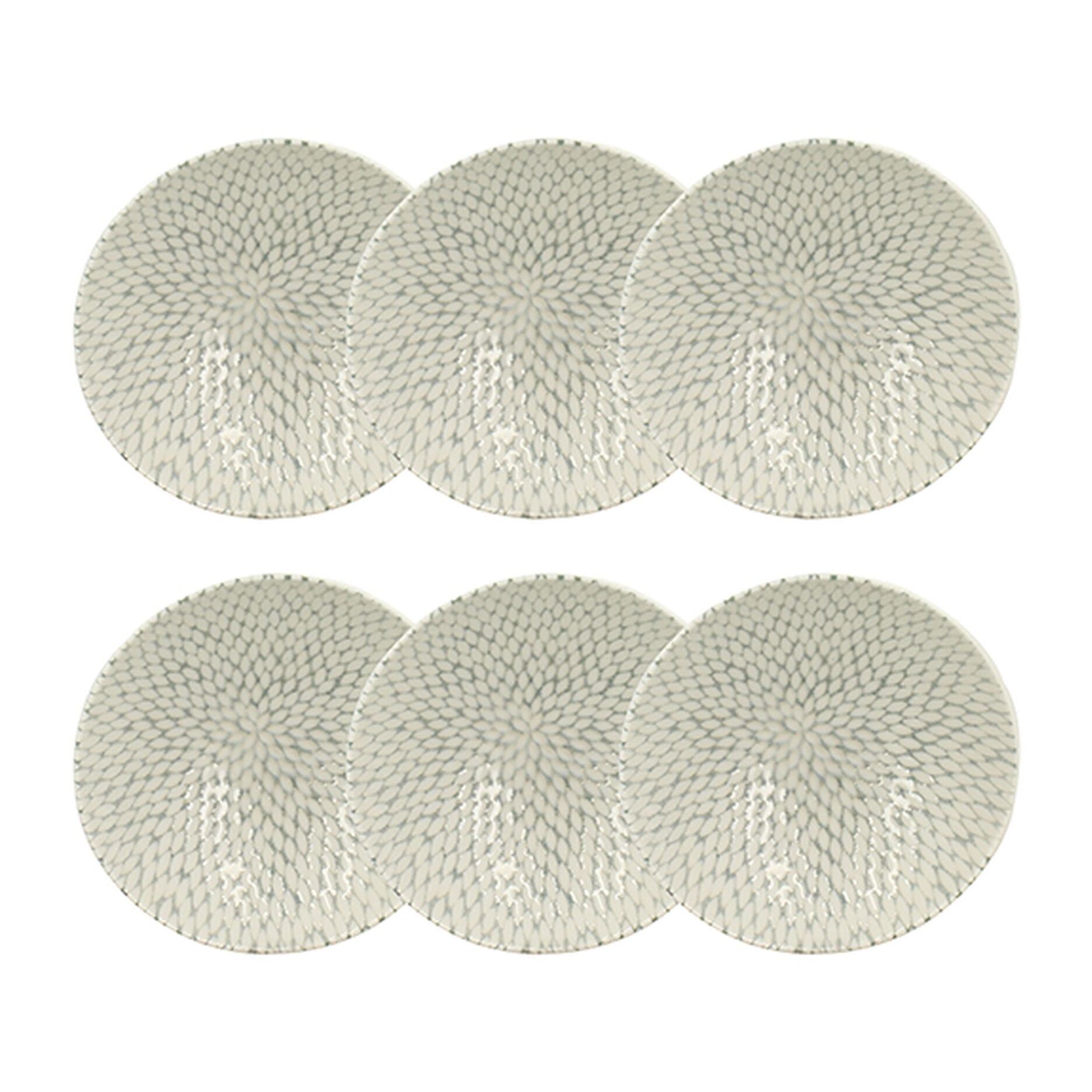 Lot de 6 coupelles à motif en porcelaine 15cm JASMIN
