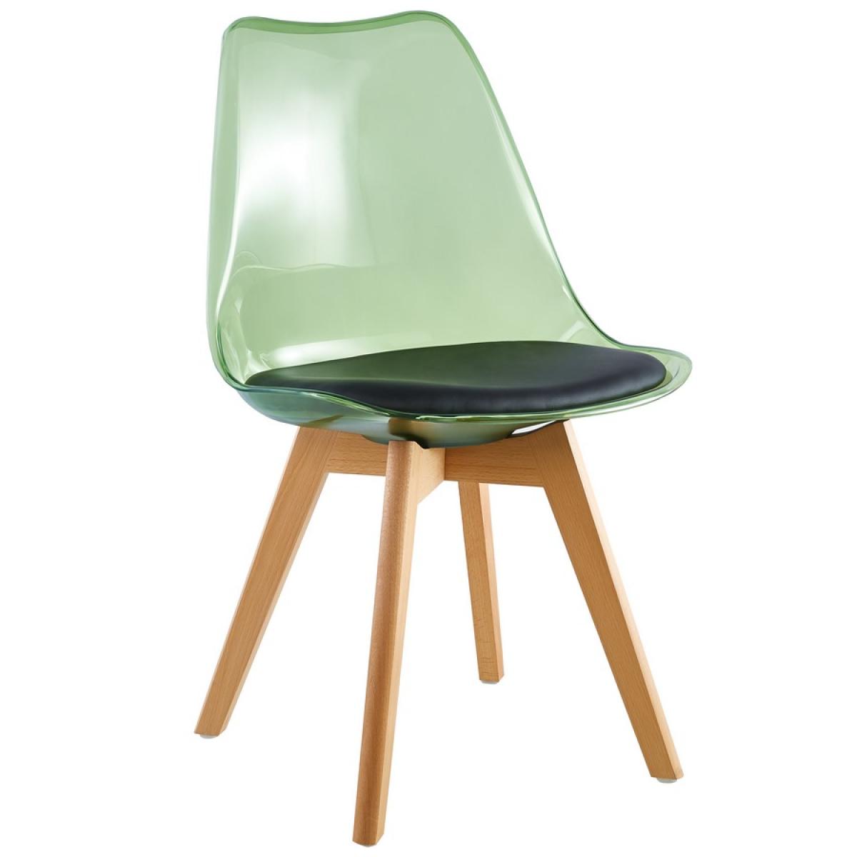 Sedie design moderno verde trasparente - Linda