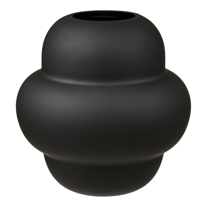 Vaso in vetro soffiato a bocca nero ø21x20 cm