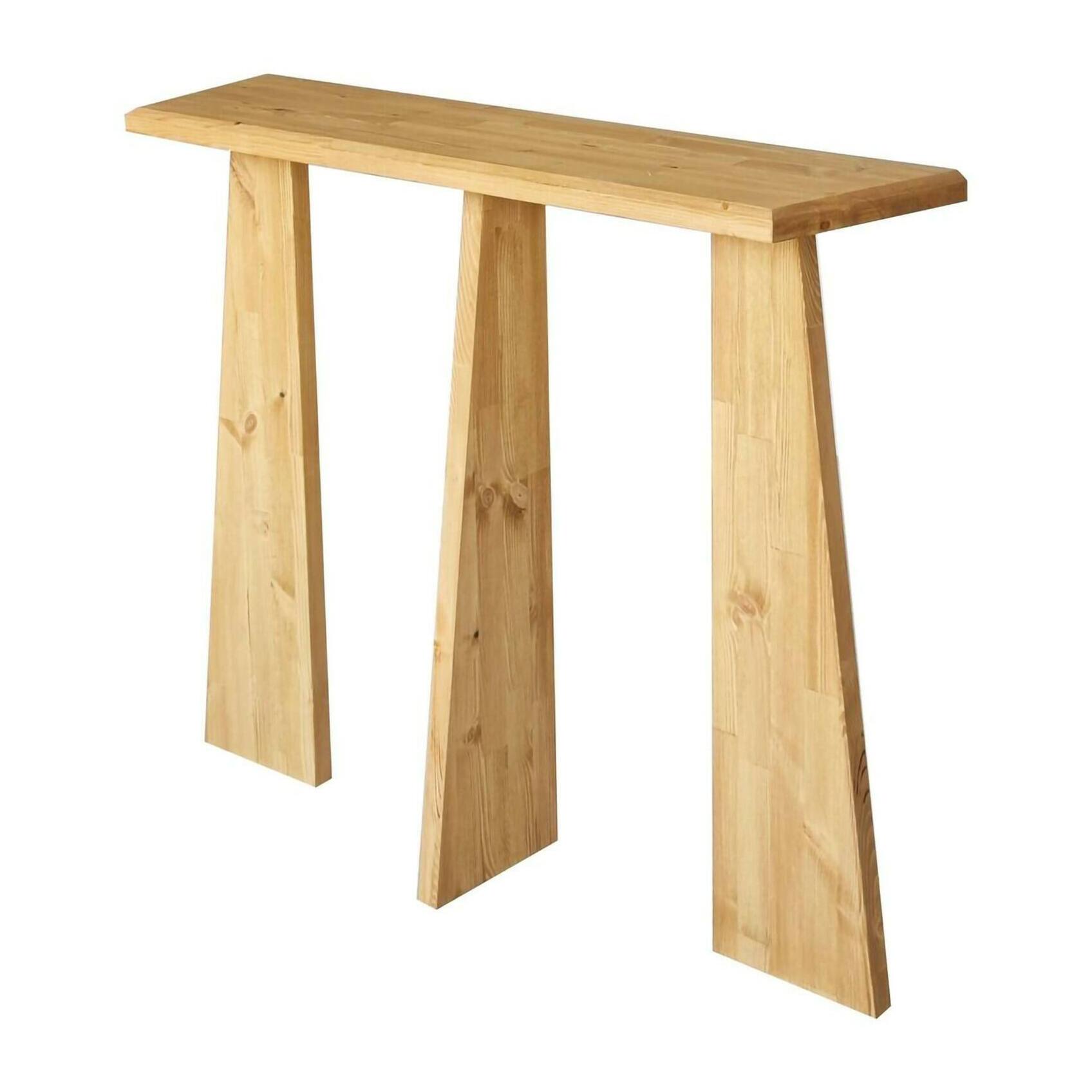 Consolle TomoeGozen, Tavolo multiuso, Mobiletto d'appoggio, Scrivania da corridoio, 100x28h83 cm, Quercia