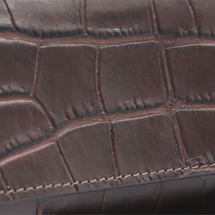 Cartera Cheval Firenze Cosmo Croc Marrón Oscuro
