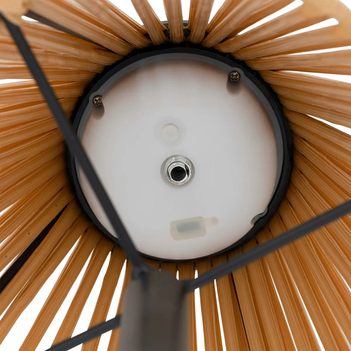 Lampadaire d extérieur solaire et USB "Kessy" beige H108cm