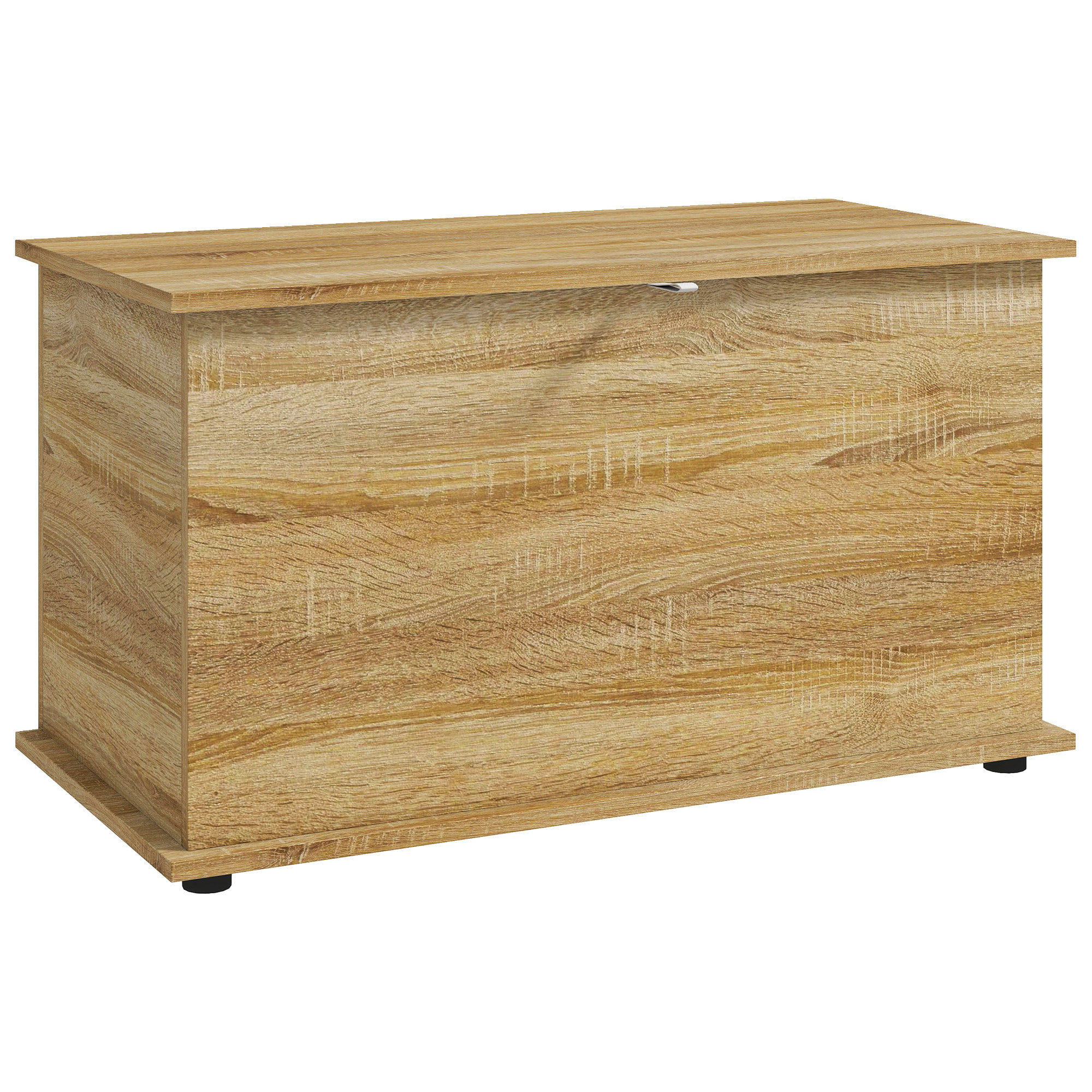 Coffre malle de rangement coffre à jouets dim. 80L x 40l x 45H cm effet bois clair