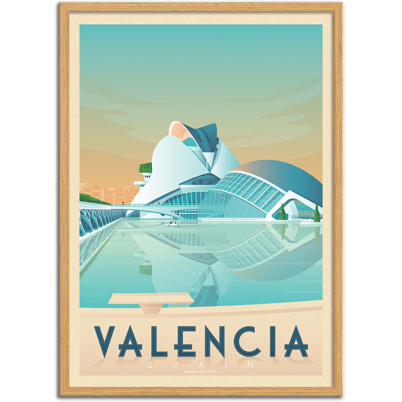 Affiche - Valencia - Olahoop Travel Posters