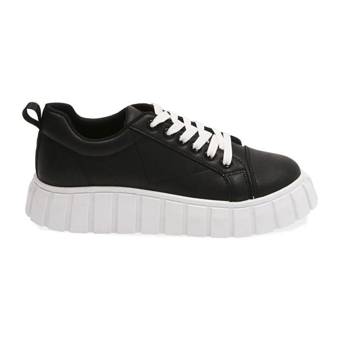 Sneakers nere, zeppa 3,5 cm