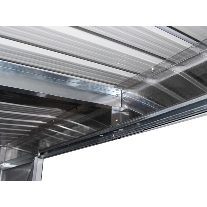 Abri de jardin métal toit plat "Texas" - 4,72 m² - Gris