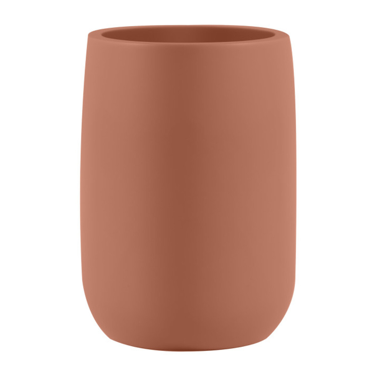 Gobelet de salle de bain ZAC en polyrésine – Terracotta mat – Ø 8 cm x H 10,5 cm
