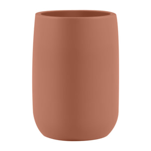 Gobelet de salle de bain ZAC en polyrésine – Terracotta mat – Ø 8 cm x H 10,5 cm