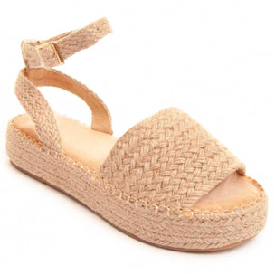 Sandalias de Plataforma - Beige - Altura: 4 cm