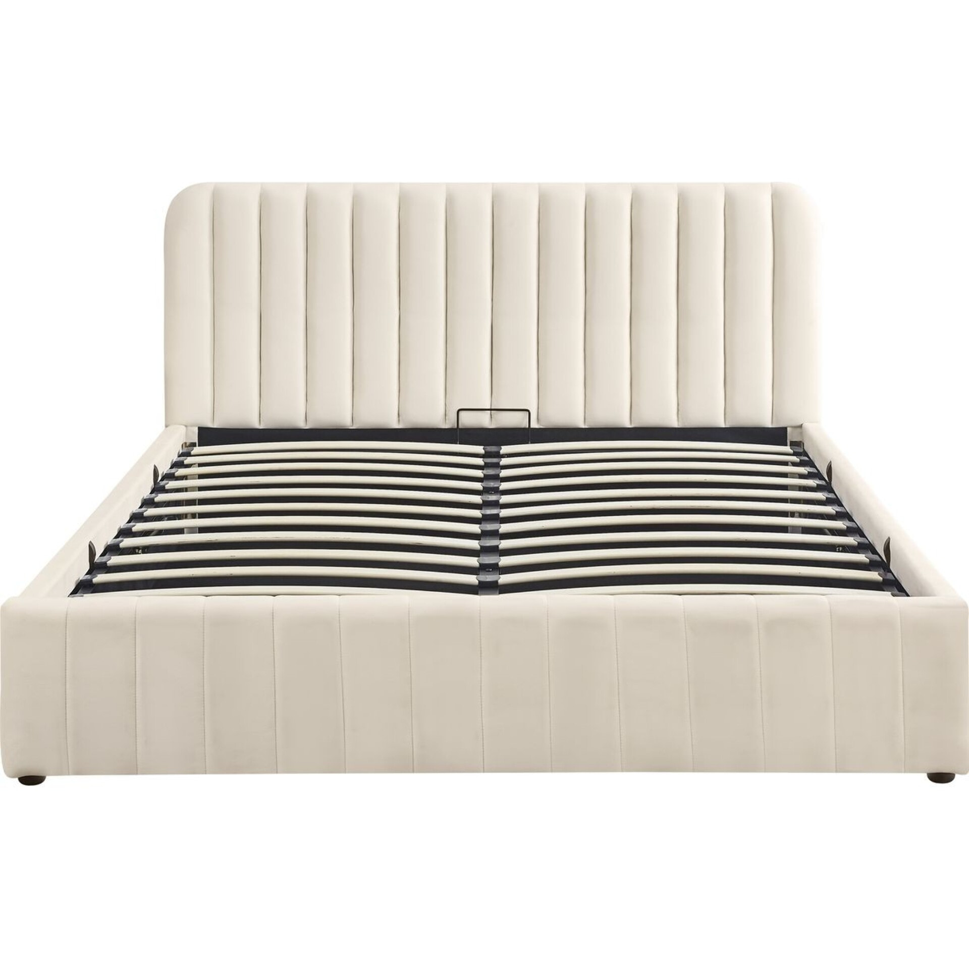 Lit coffre avec tête de lit en velours - AVA