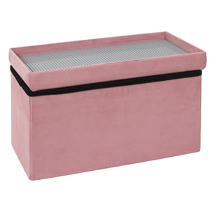 COFFRE BANC PLIABLE COMPATIBLE BRIQUE ROSE