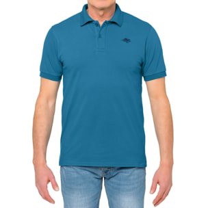 Polo color liso STONEY algodón piqué Azul marino