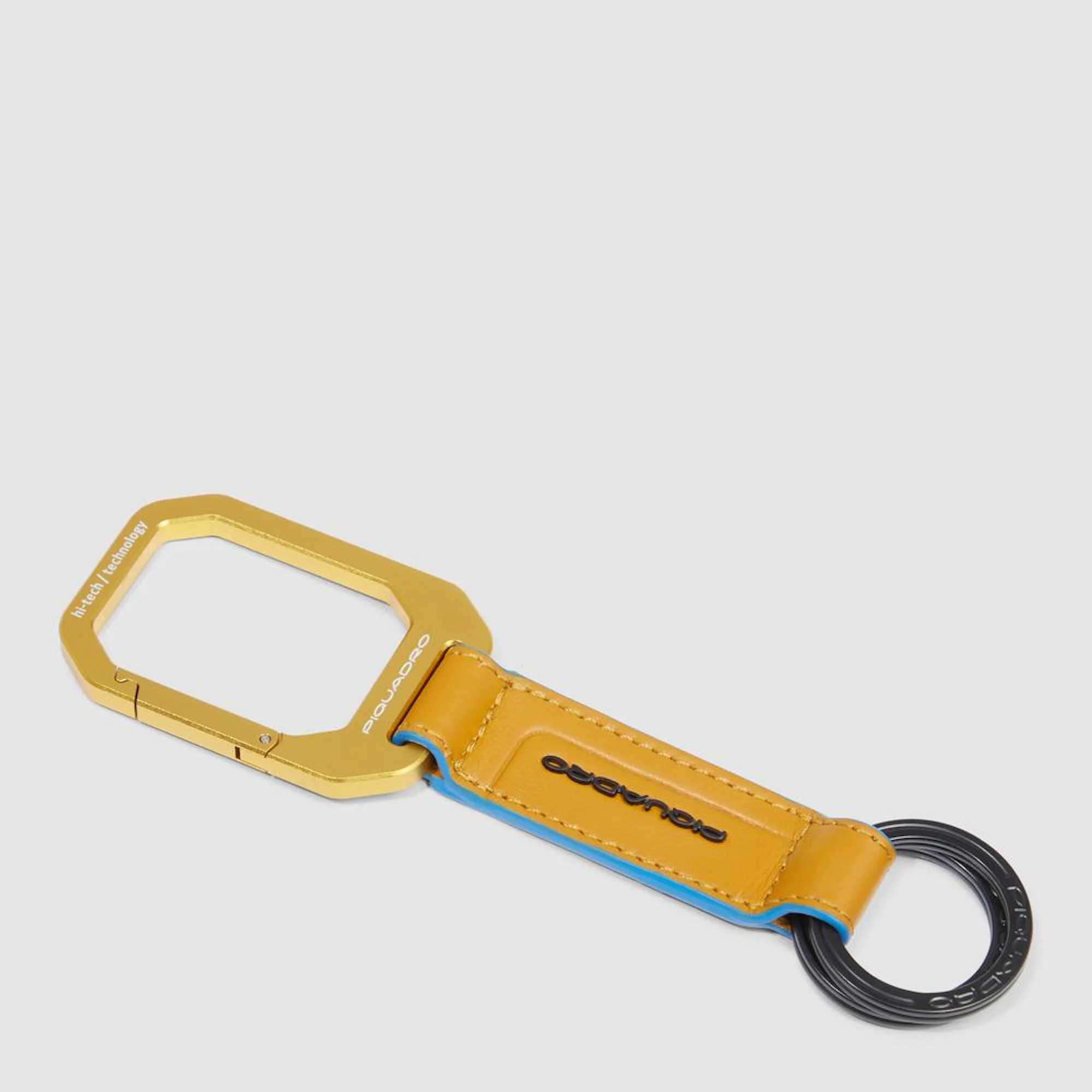 Piquadro Moschettone portachiavi in pelle