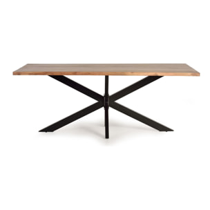 Mesas de Comedor de Madera de Acacia 200 Cm Estilo Industrial