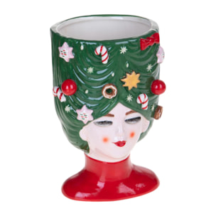 Cachepot regina del Natale - Pezzi 1 - 23xH36x20cm - Bianchi Dino SpA