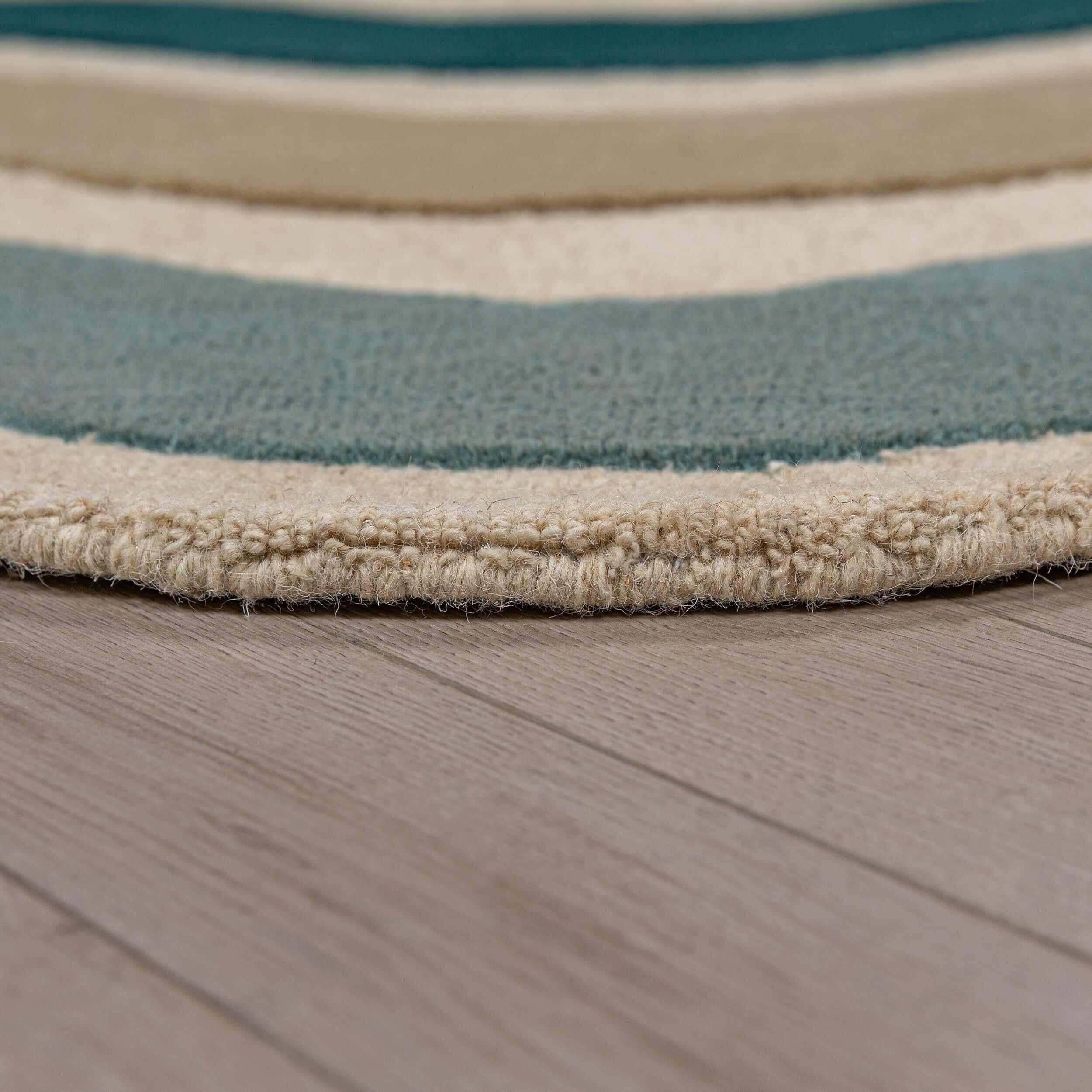 Tapis de couloir en laine festonné CASCADE