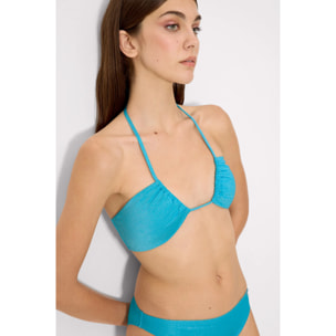 Top bikini bandeau Blu