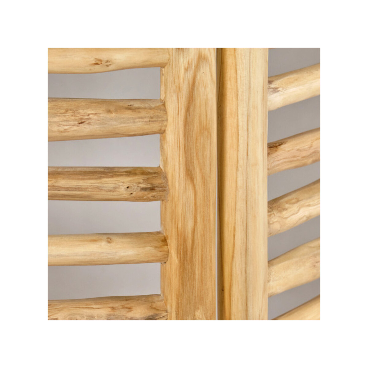 Paravent 170 cm 3 parties pliables en bois de teck exotique - HULK