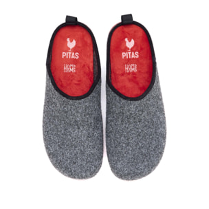 Zapatillas De Casa Lanna Man Rojo & Grafito