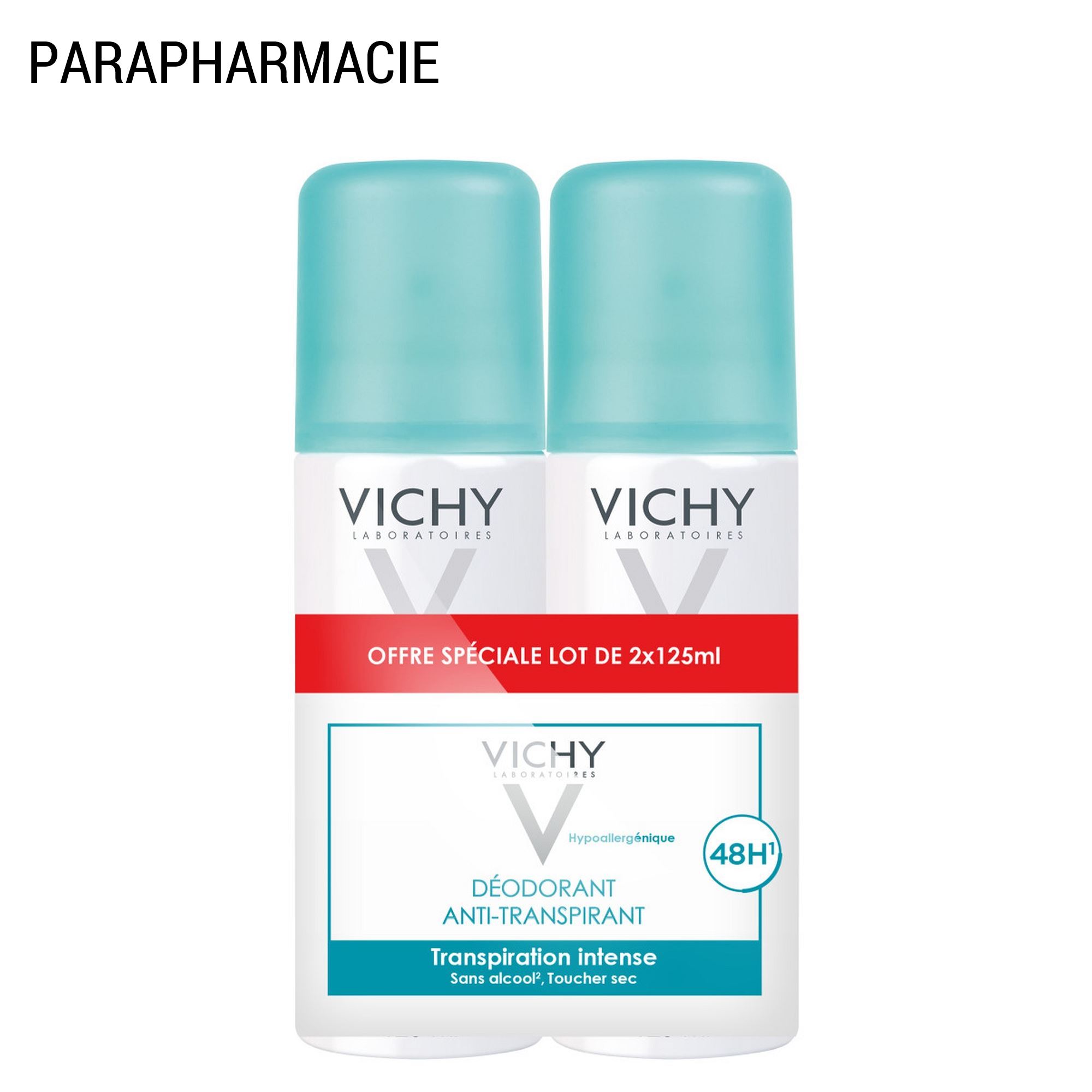 Anti-Transpirant 48H - Aérosol Déodorant 2x125 ml