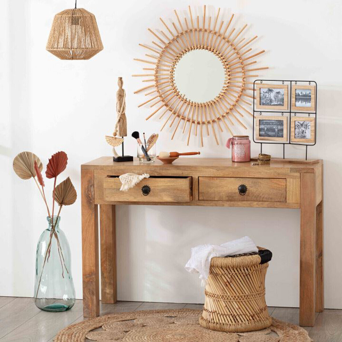 Tables gigognes noires en corde