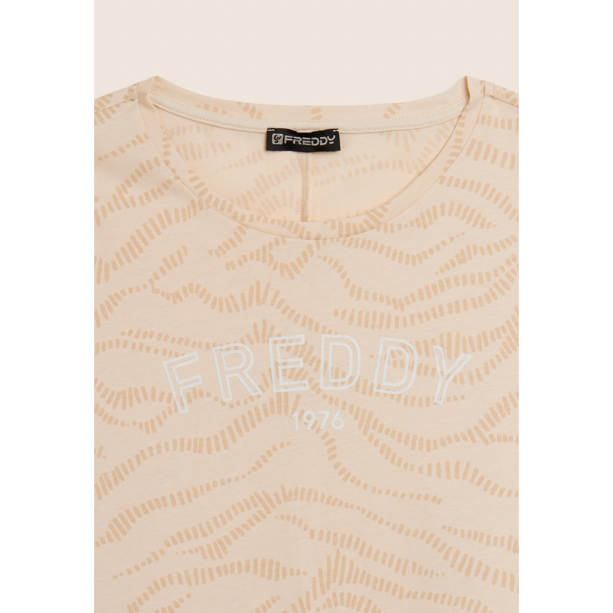 T-shirt Stampata con Logo FREDDY 1976