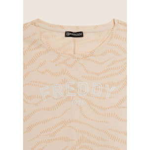 T-shirt Stampata con Logo FREDDY 1976