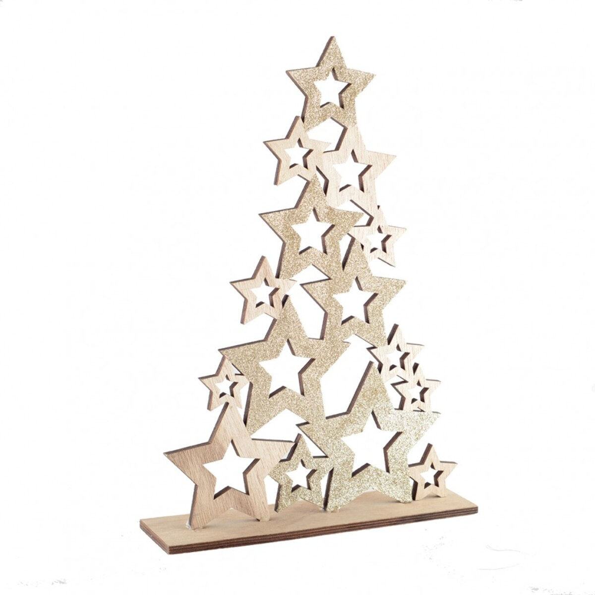 Sapin de no? l decoration en bois h.35.5cm