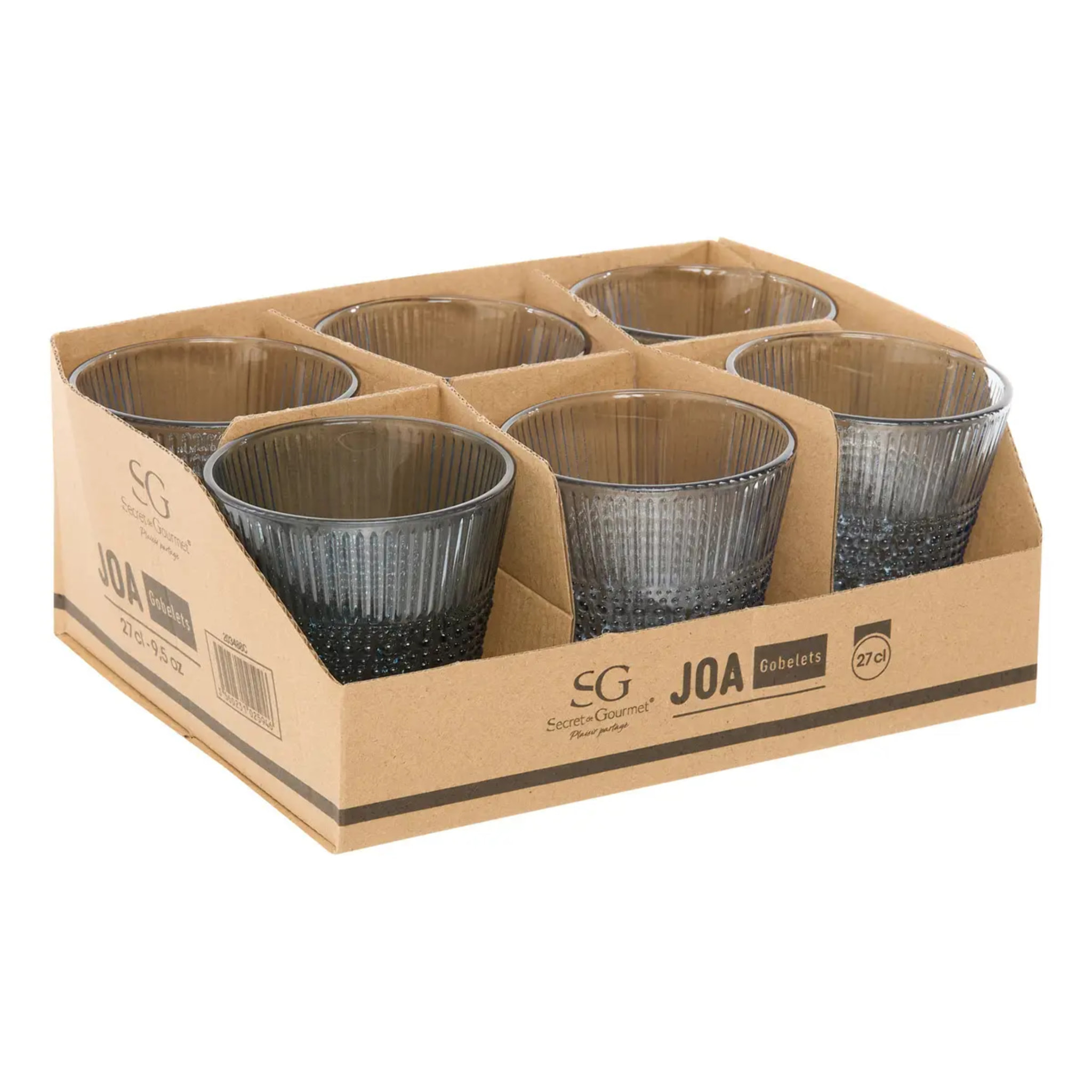 Gobelet Joa bleu D9xH9,6cm