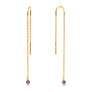 Orecchini Drop Raspberry Argento Placcato Oro