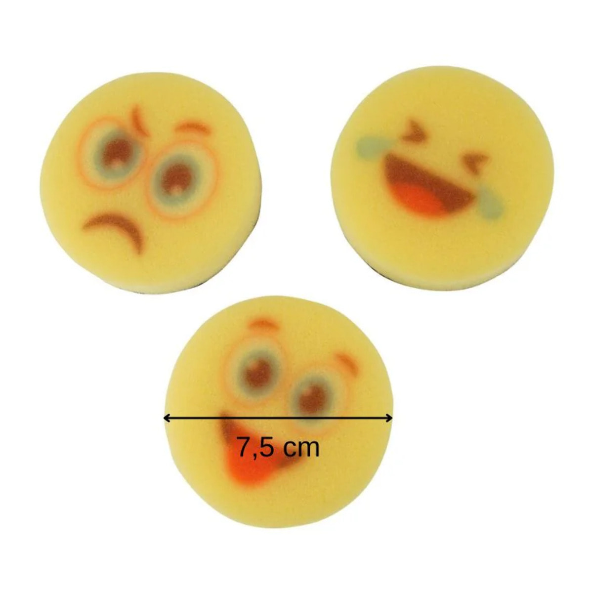 Lot de 6 éponges de vaisselle motifs emoji Fackelmann Tecno