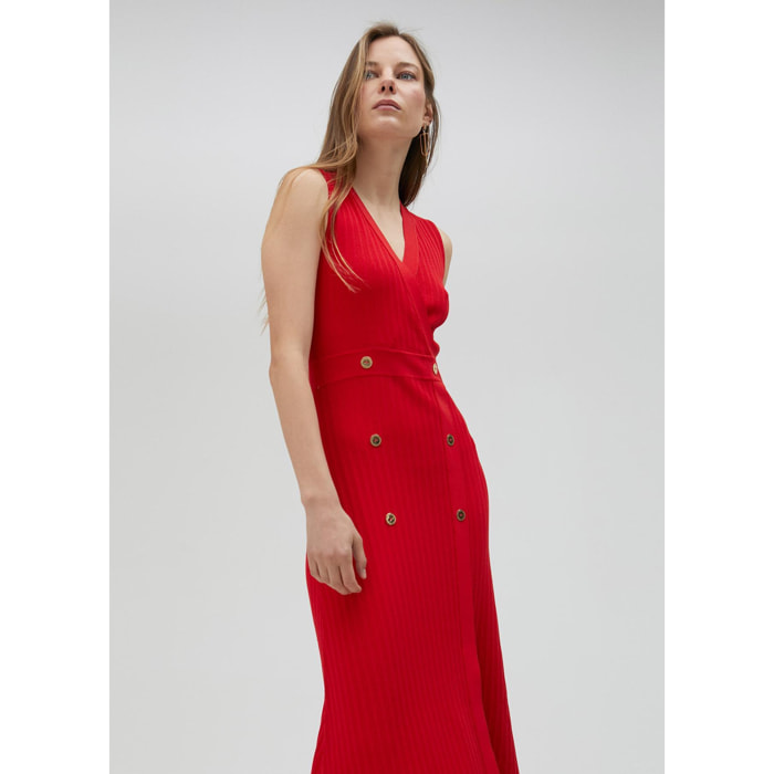 Vestito rosso in maglia