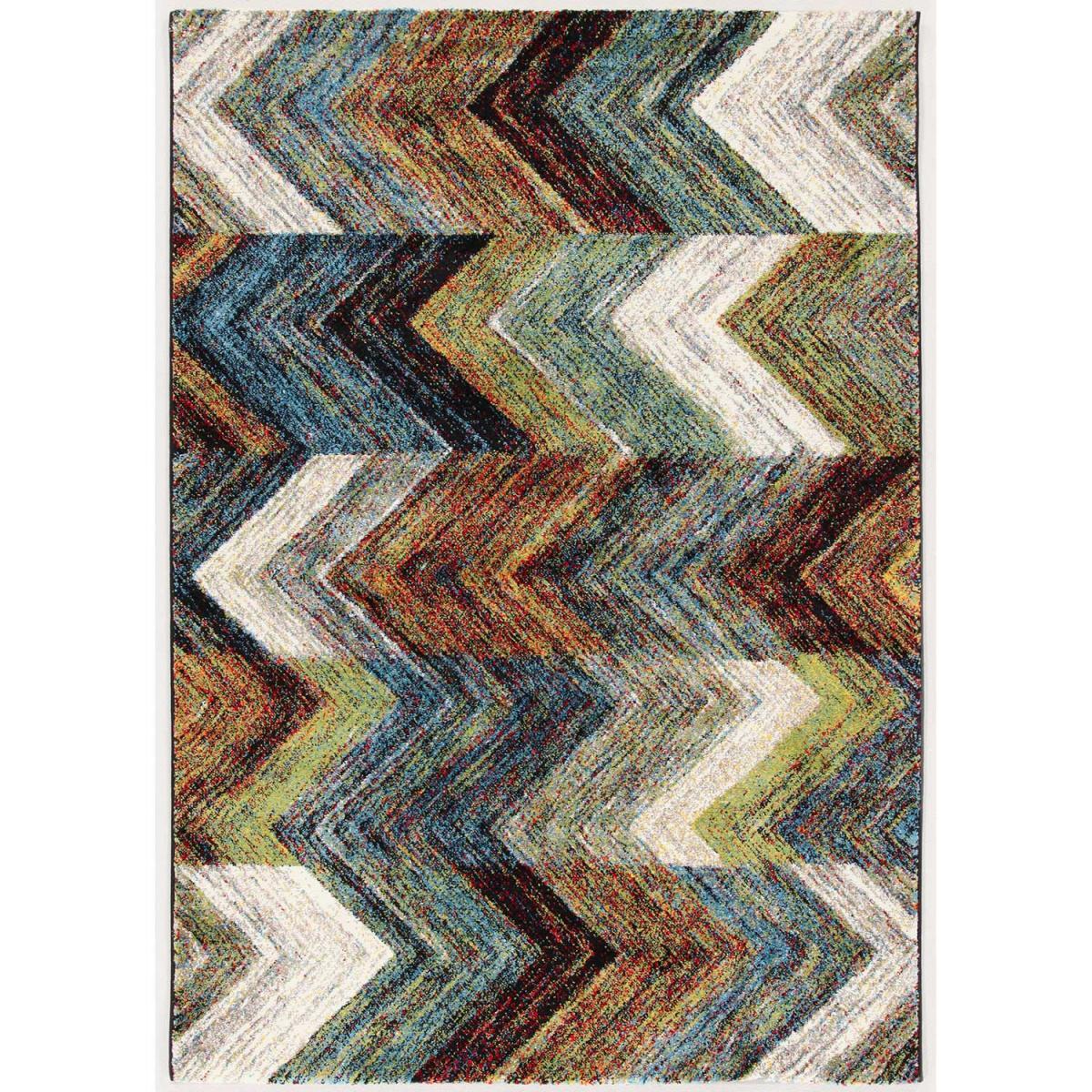 Tapis salon et chambre tissé motif géométrique FICU