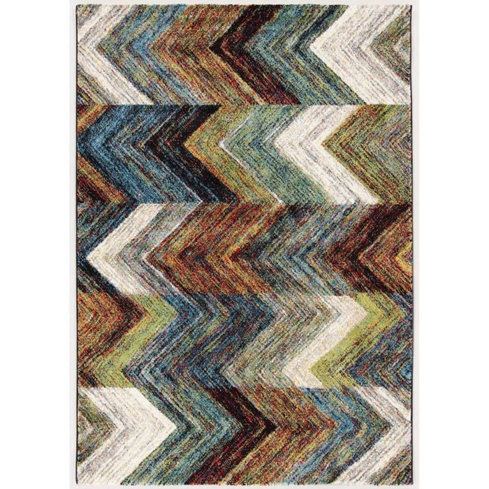 Tapis salon et chambre tissé motif géométrique FICU