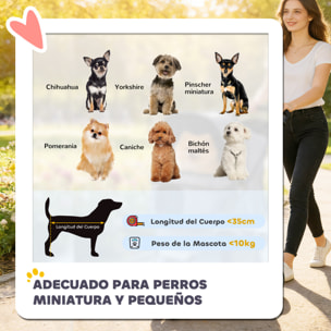 PawHut Carrito para Perros Gatos Plegable hasta 10 kg, Cochecito para Perros Pequeños con Ruedas de EVA y Frenos, Cesta de Almacenaje, Ventanas de Malla, Portavasos, Cojín Lavable, 77x44x102 cm, Azul