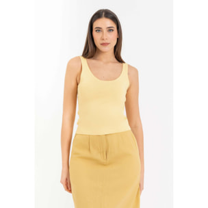 Kocca - Top da donna aderente in viscosa con scollo rotondo Donna