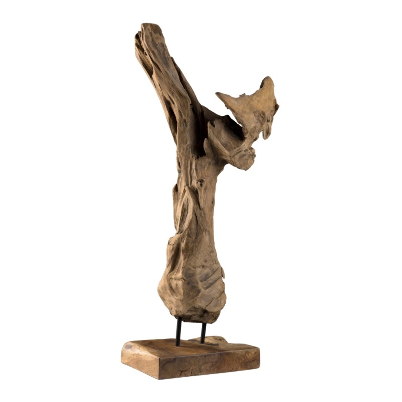 CLARA - Objet décoration bois teck branche naturelle 'S'