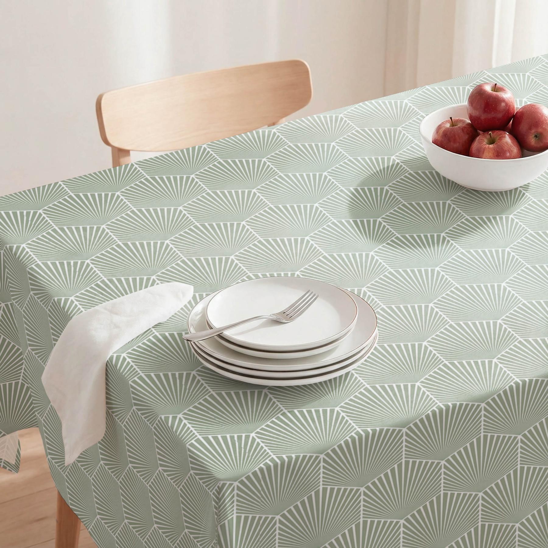 Nappe anti-taches ALBA OLIVE - coton mélangé