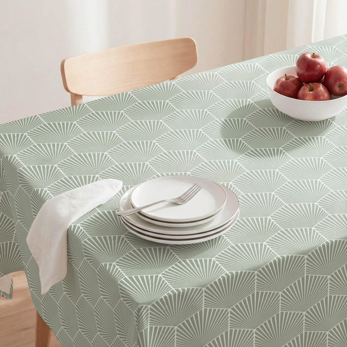Nappe anti-taches ALBA OLIVE - coton mélangé