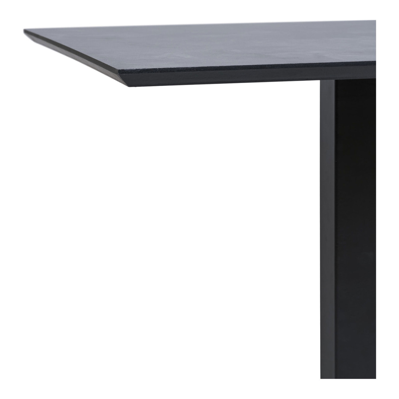 Tavolo bistrot Fano effetto pietra con base in metallo nero 70x70x75 cm